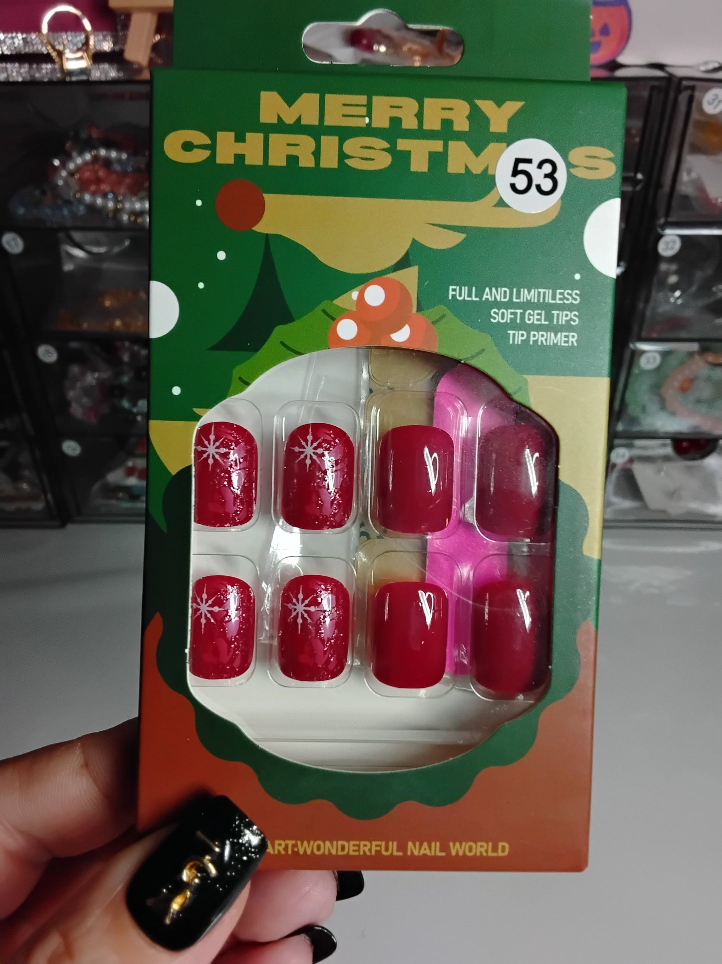 CHRISTMAS BOXED 24 NAILS WITH CUTIES