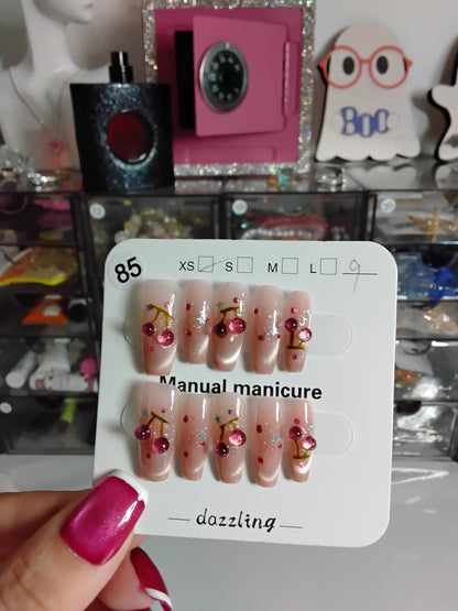CHRISTMAS HANDMNDE NAILS-LUXURY STYLE-WITH RANDOM CUTIES